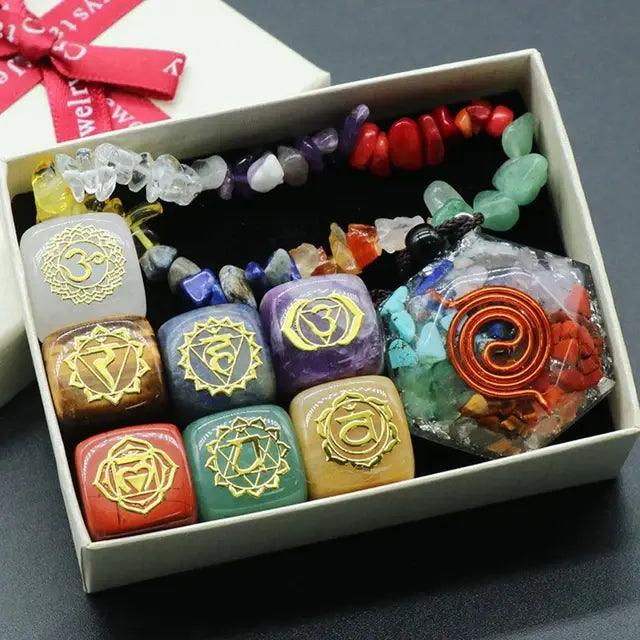 7-Piece Heart Chakra Crystal Stone Set - Orgone Energy Australia