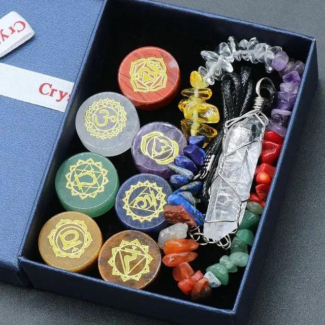 7-Piece Heart Chakra Crystal Stone Set - Orgone Energy Australia