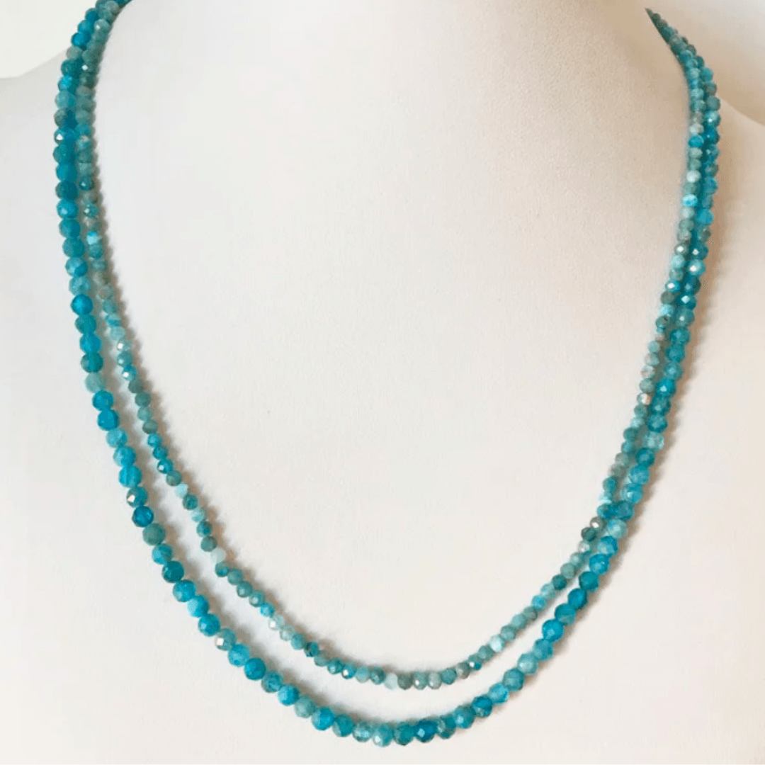 Blue Apatite Necklace - Orgone Energy Australia