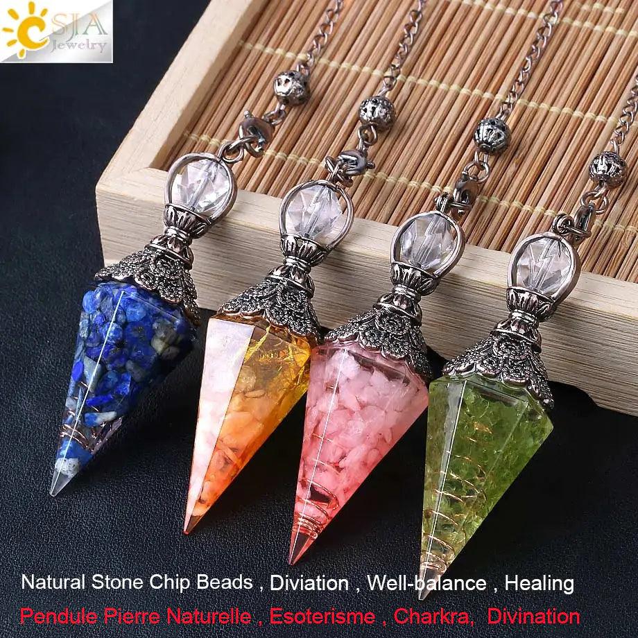 Chakra Healing Pendulum Crystals - Orgone Energy Australia