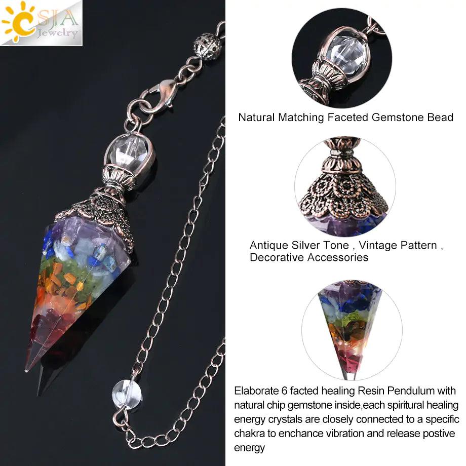 Chakra Healing Pendulum Crystals - Orgone Energy Australia