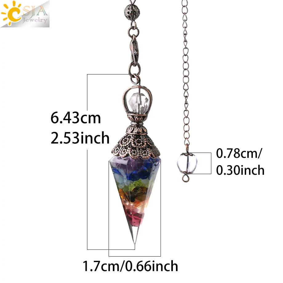 Chakra Healing Pendulum Crystals - Orgone Energy Australia