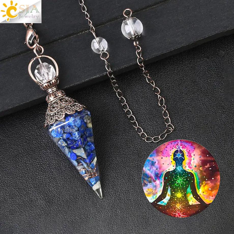 Chakra Healing Pendulum Crystals - Orgone Energy Australia