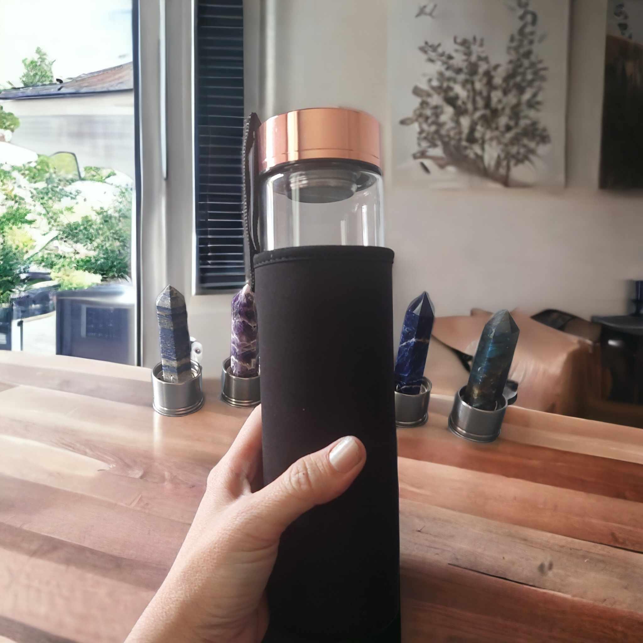 Crystal Water Bottle - Orgone Energy Australia