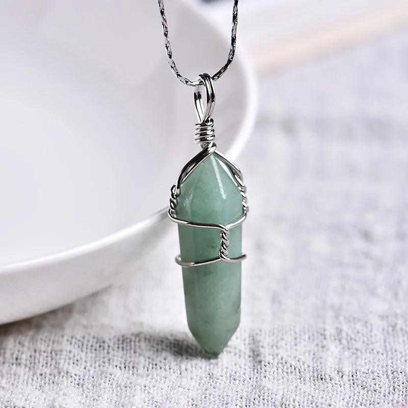 Natural Crystal Point Pendants - Orgone Energy Australia