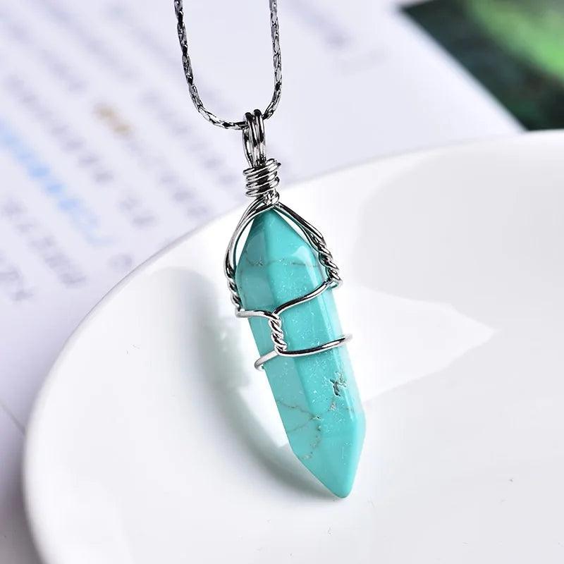 Natural Crystal Point Pendants - Orgone Energy Australia