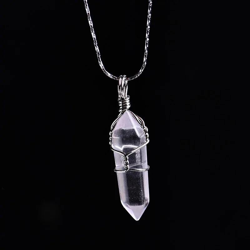 Natural Crystal Point Pendants - Orgone Energy Australia