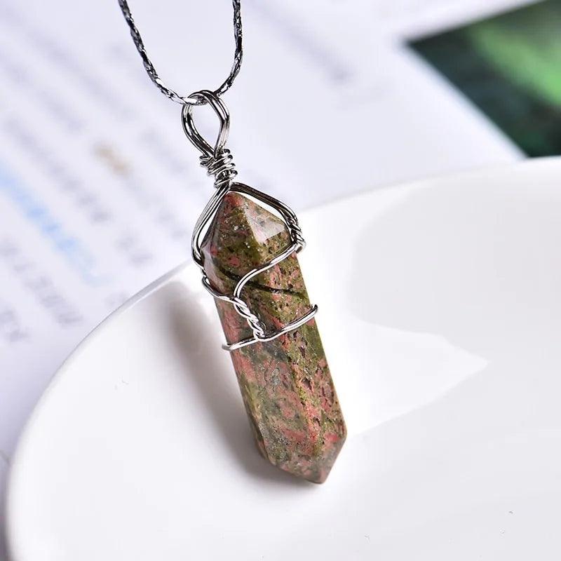Natural Crystal Point Pendants - Orgone Energy Australia