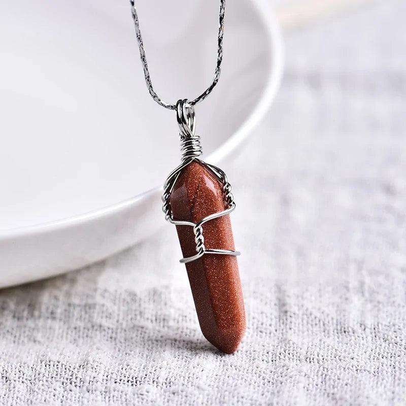 Natural Crystal Point Pendants - Orgone Energy Australia