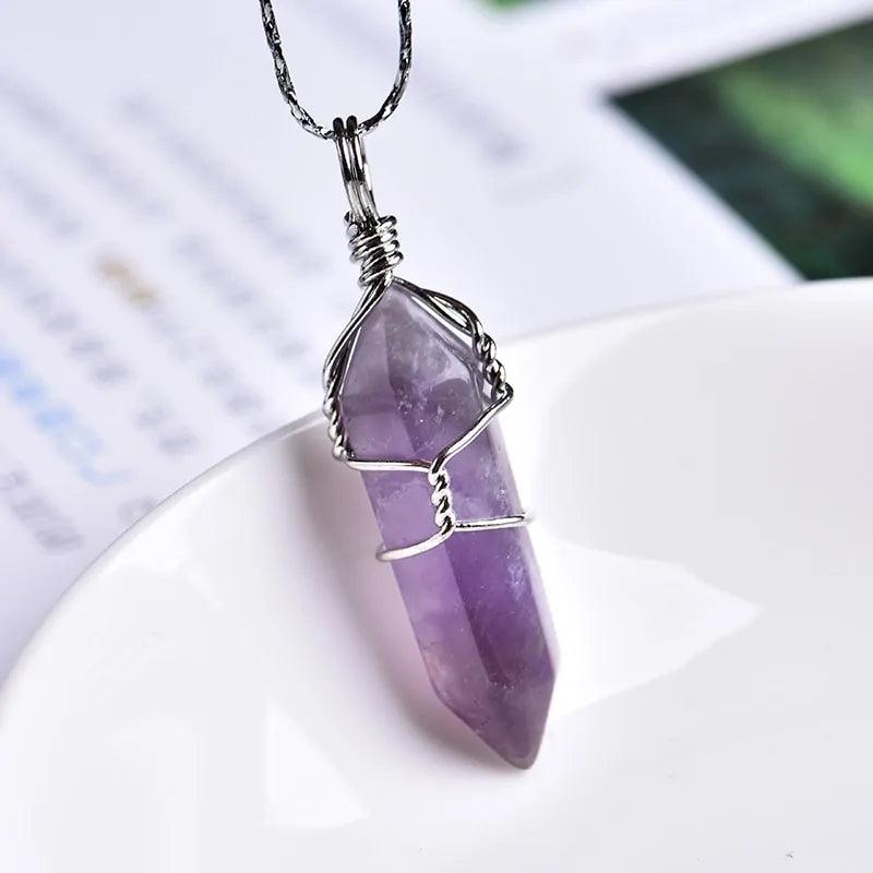 Natural Crystal Point Pendants - Orgone Energy Australia