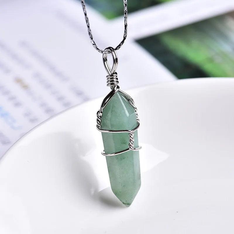 Natural Crystal Point Pendants - Orgone Energy Australia