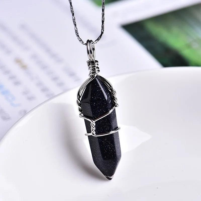 Natural Crystal Point Pendants - Orgone Energy Australia