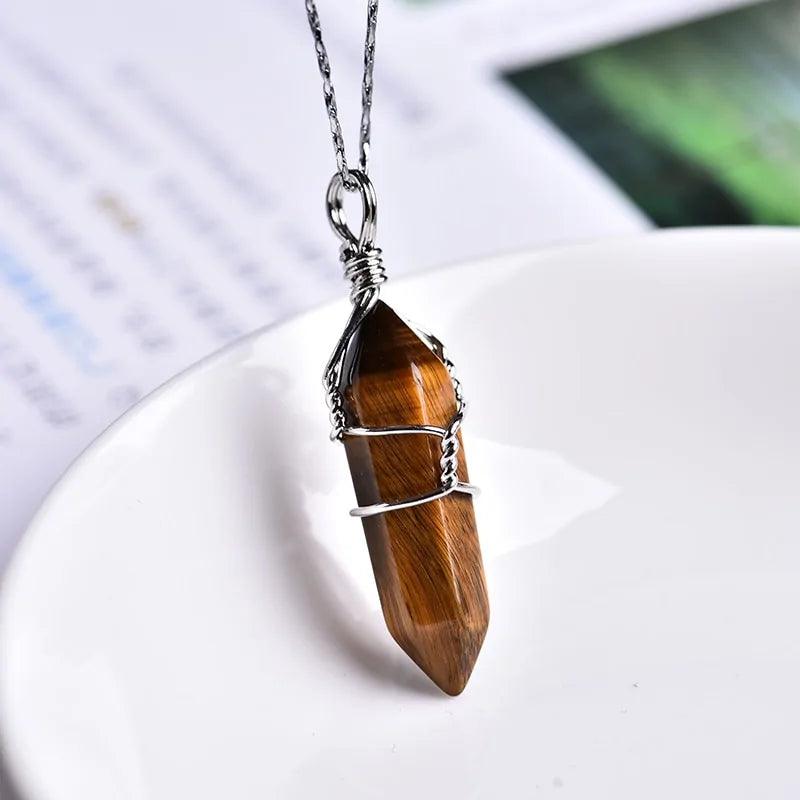 Natural Crystal Point Pendants - Orgone Energy Australia