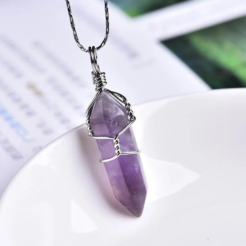 Natural Crystal Point Pendants - Orgone Energy Australia