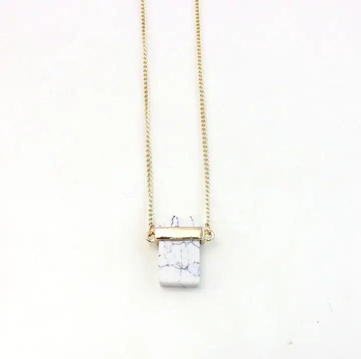 Natural Marble Stone Necklace - Orgone Energy Australia