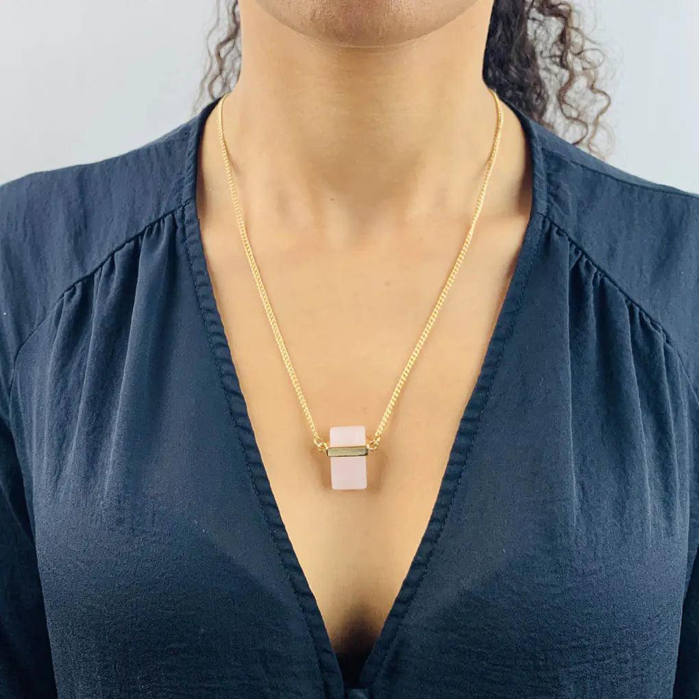 Natural Marble Stone Necklace - Orgone Energy Australia