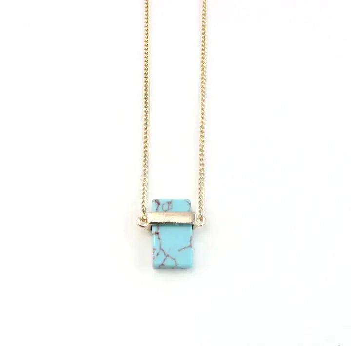 Natural Marble Stone Necklace - Orgone Energy Australia