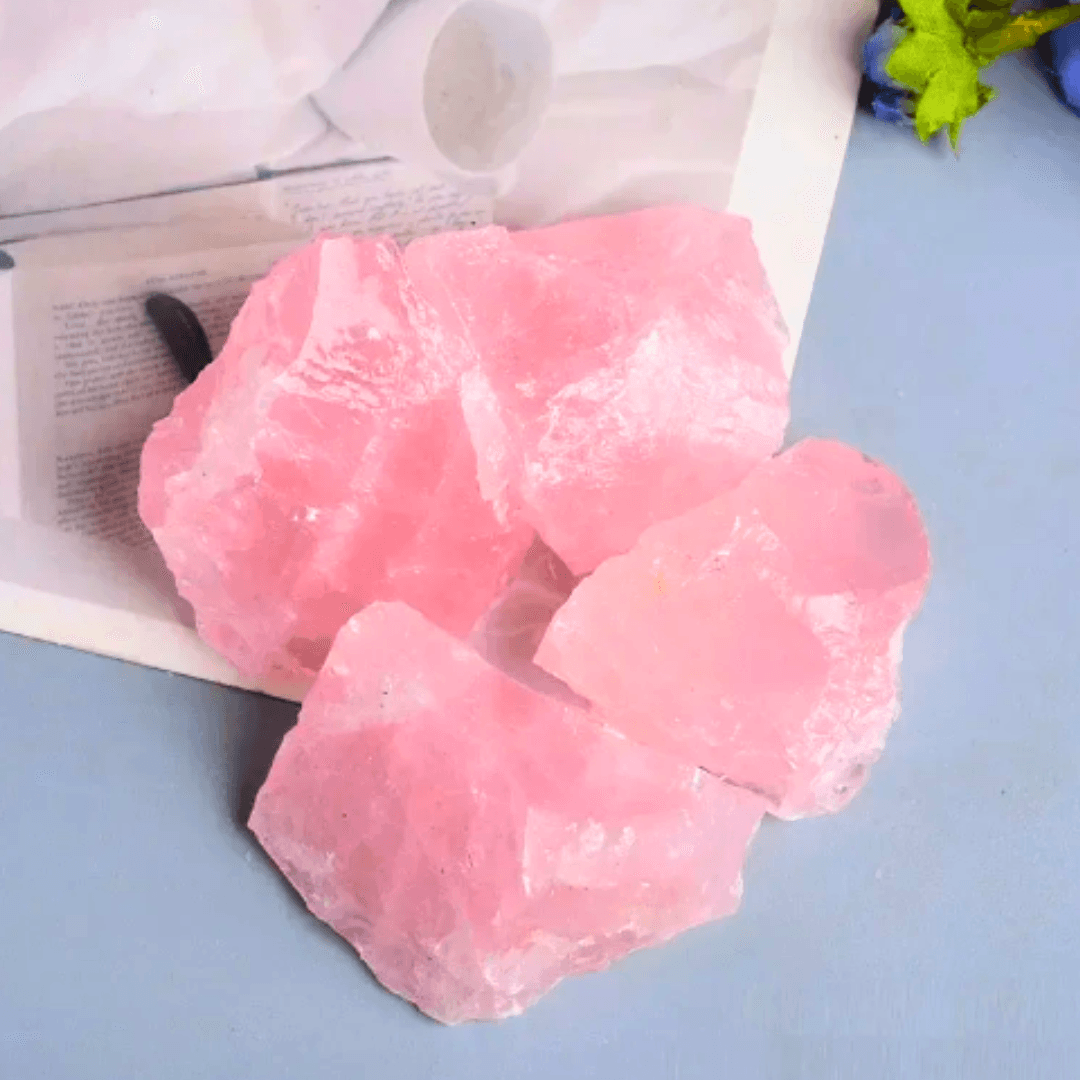 Rose Quartz Raw - Orgone Energy Australia