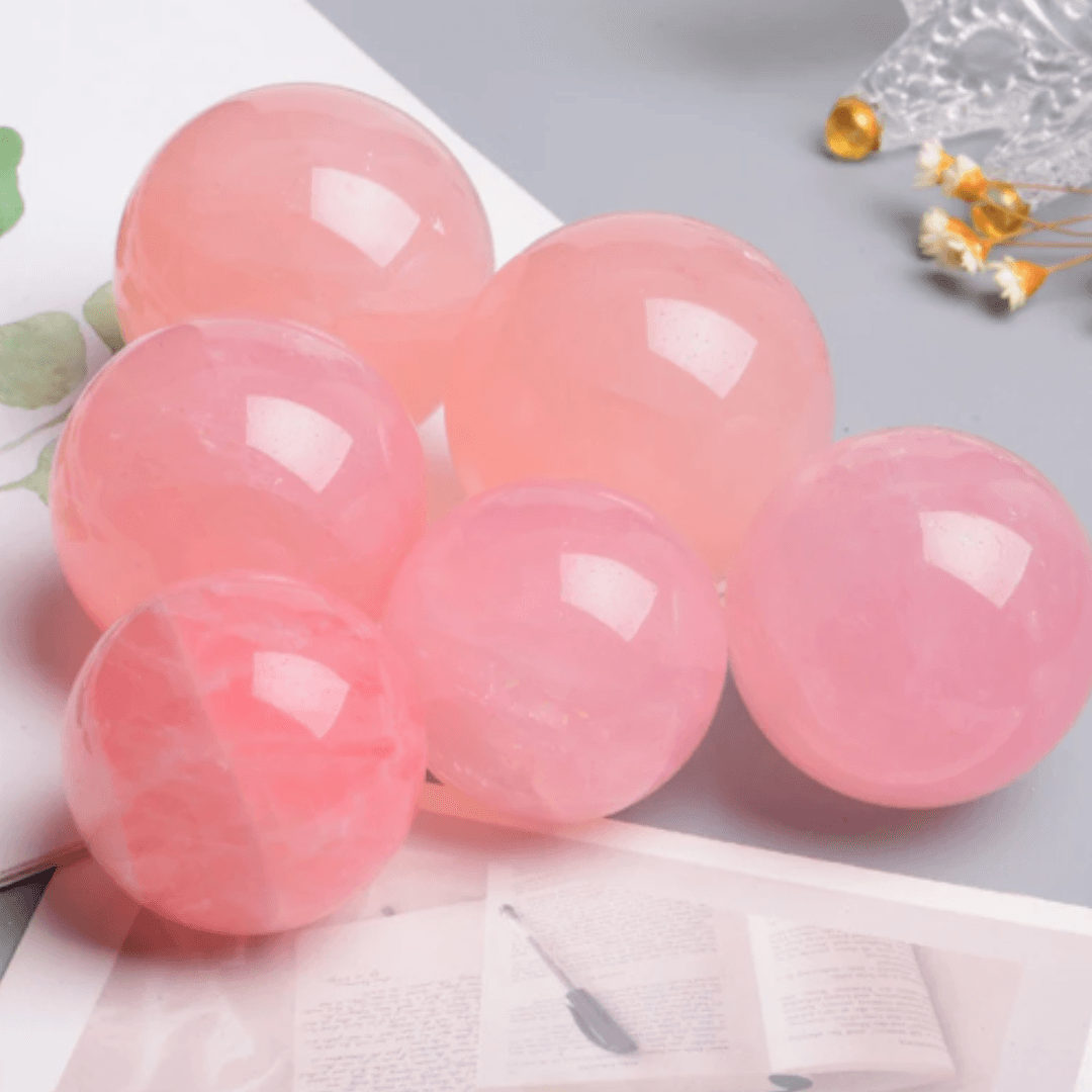 Rose Quartz Sphere - Orgone Energy Australia