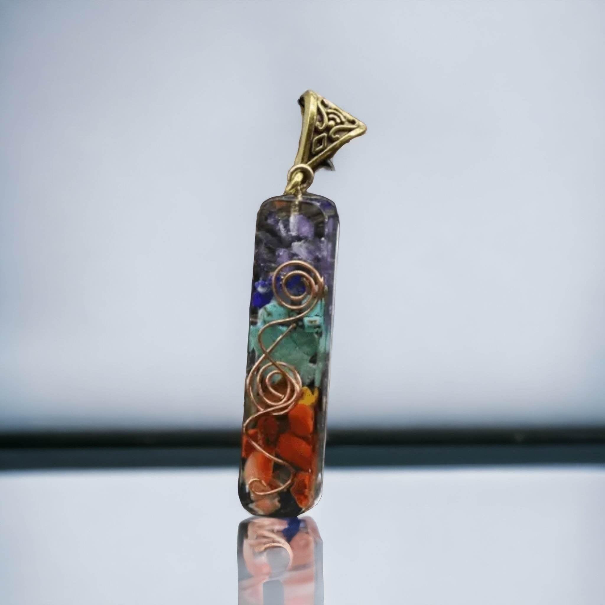 7 Chakra Orgonite Necklace - Orgone Energy Australia