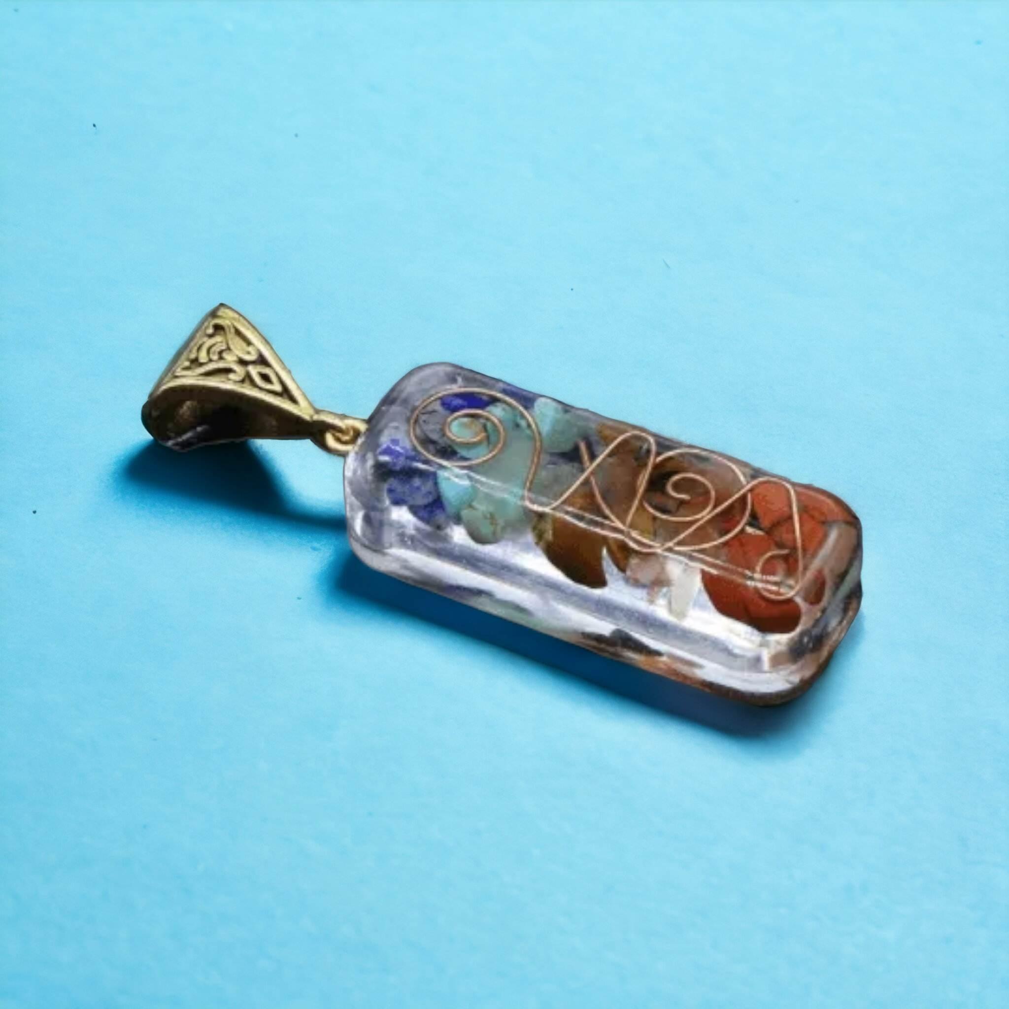 7 Chakra Orgonite Necklace - Orgone Energy Australia