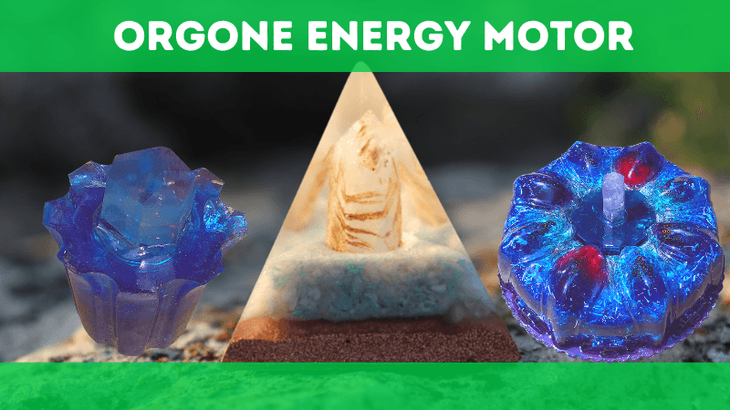 orgone energy motor parts with orgone pyramid
