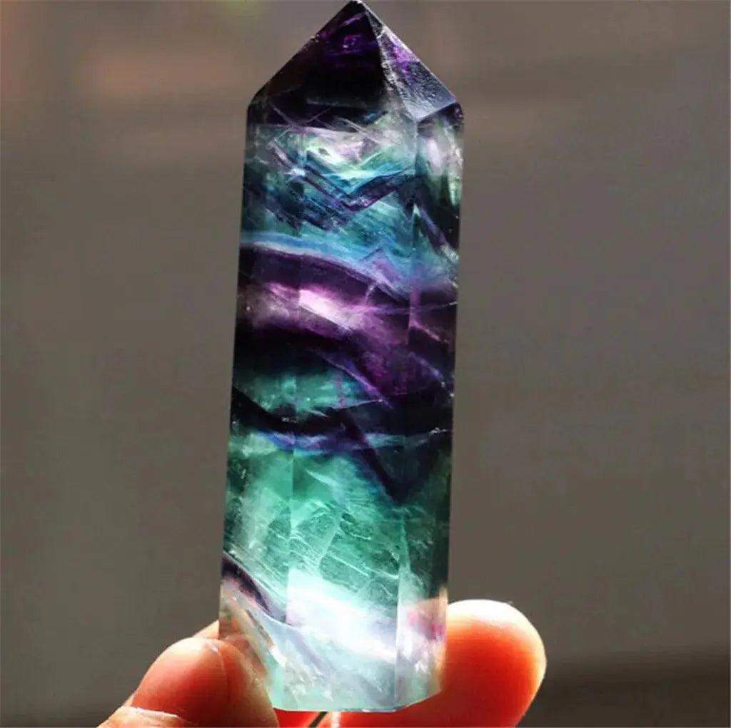 Natural Fluorite Crystal Wand - Orgone Energy Australia