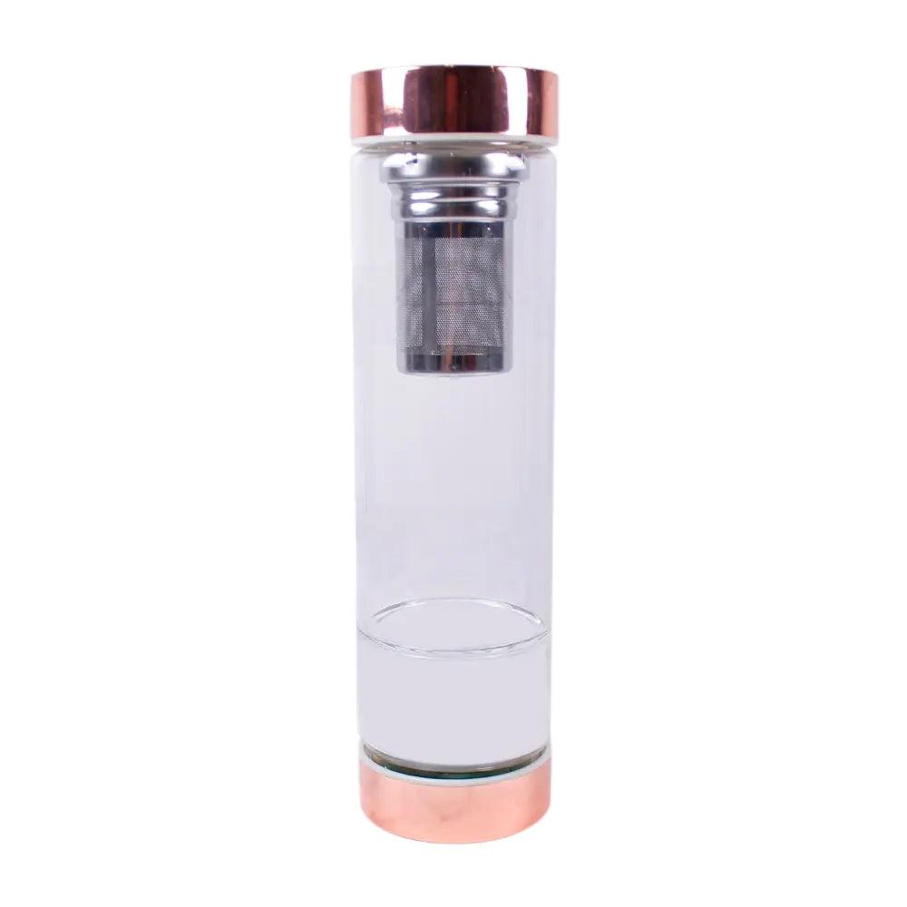 Crystal Glass Elixir Water Bottle - Orgone Energy Australia