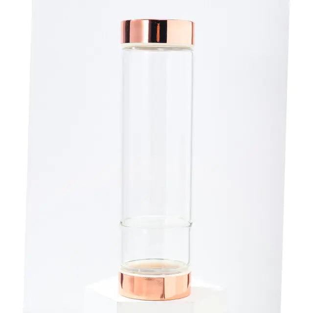 Crystal Glass Elixir Water Bottle - Orgone Energy Australia