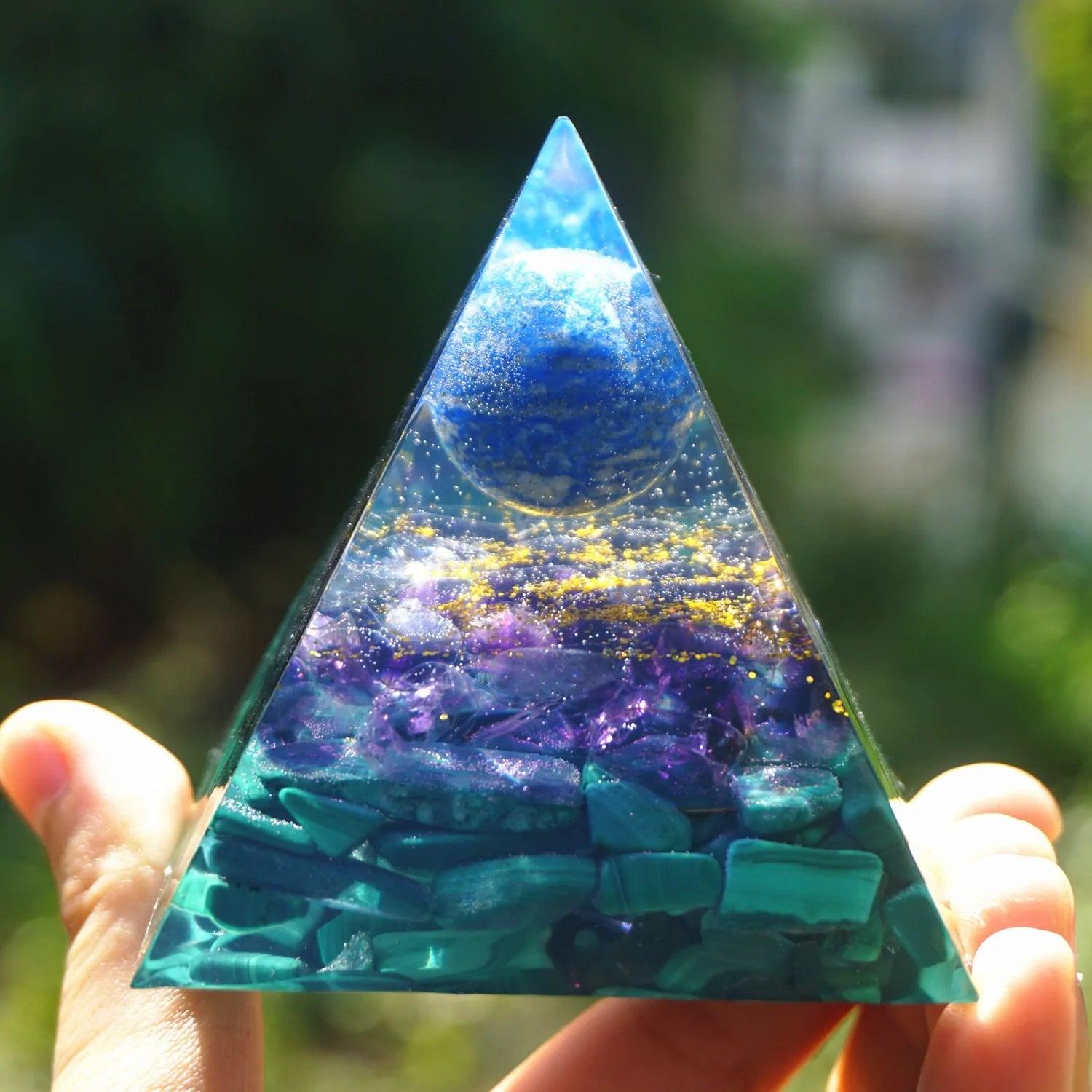 Lapis Lazuli Orgone Pyramid - Orgone Energy Australia