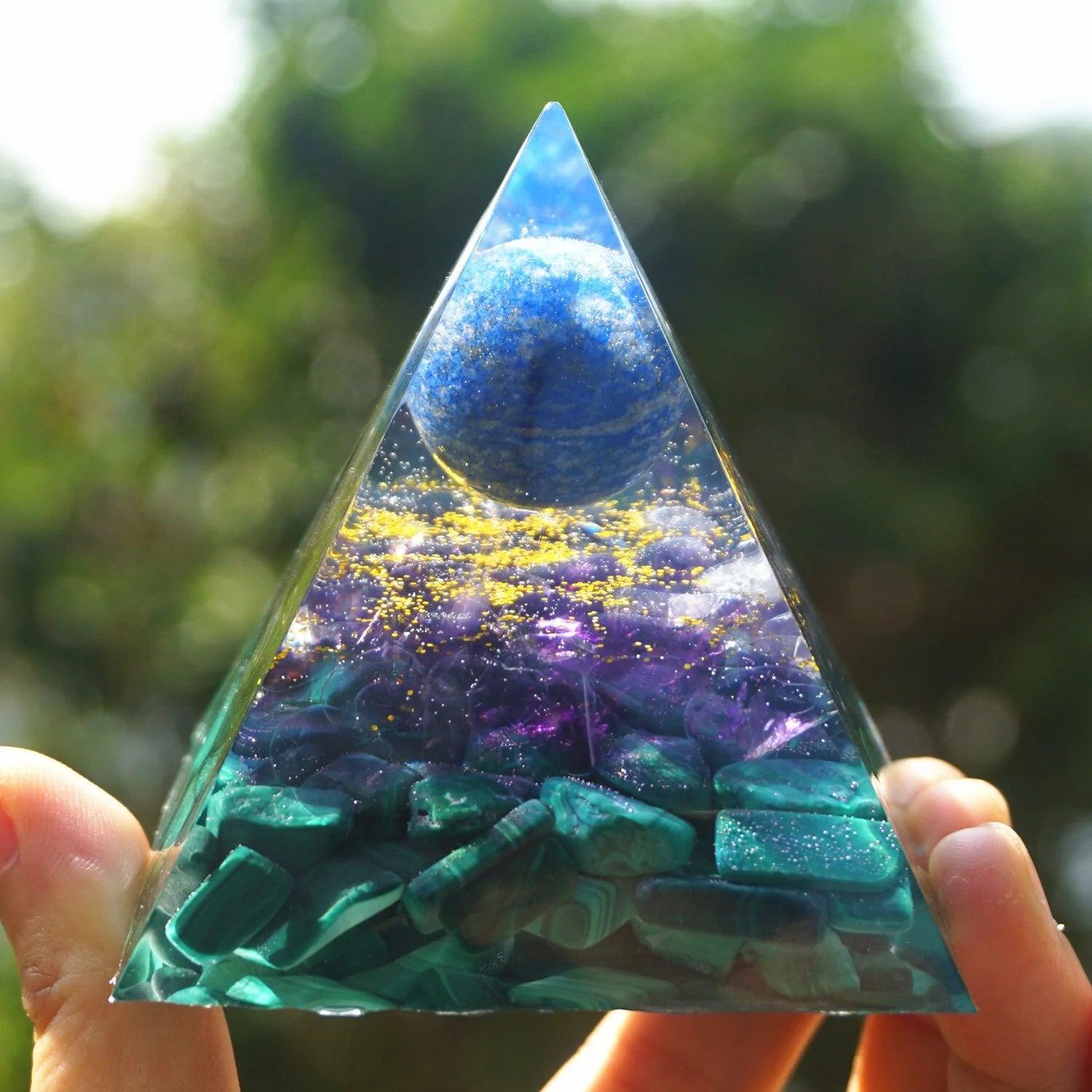 Lapis Lazuli Orgone Pyramid - Orgone Energy Australia