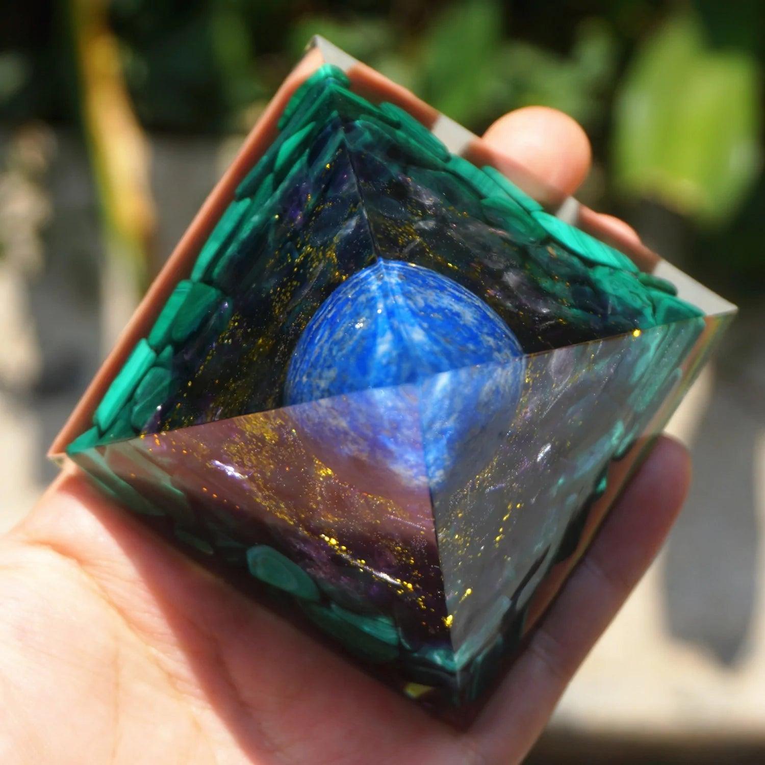 Lapis Lazuli Orgone Pyramid - Orgone Energy Australia