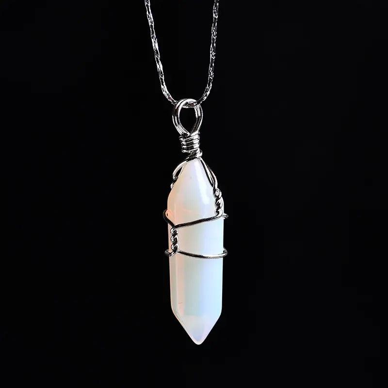 Natural Crystal Point Pendants - Orgone Energy Australia