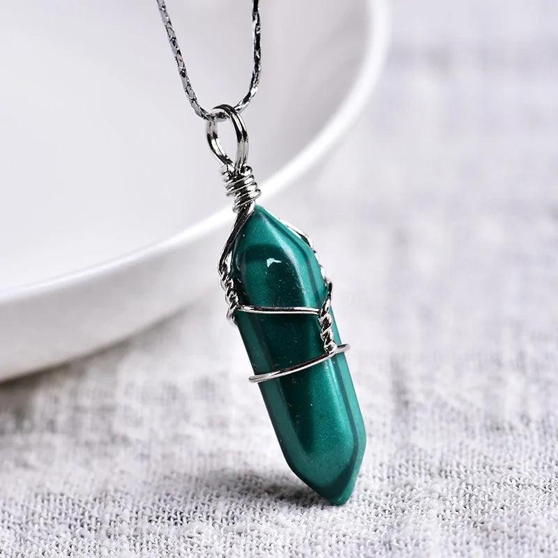 Natural Crystal Point Pendants - Orgone Energy Australia