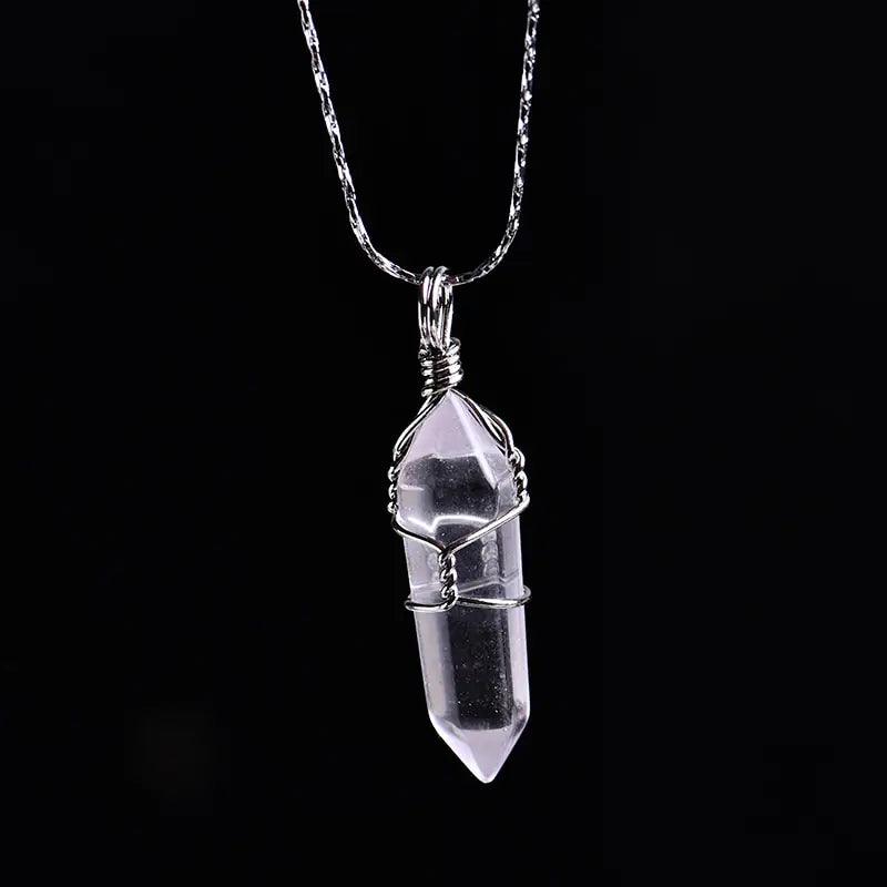 Natural Crystal Point Pendants - Orgone Energy Australia