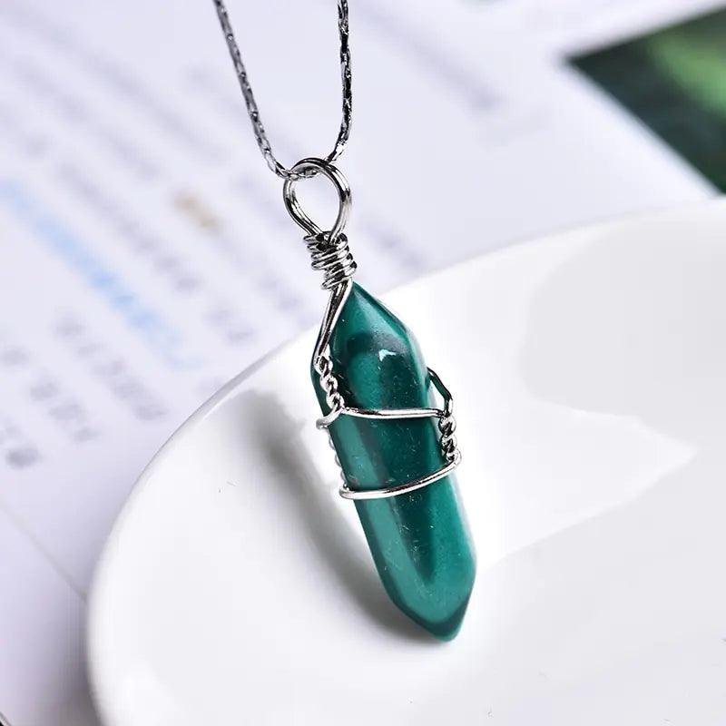 Natural Crystal Point Pendants - Orgone Energy Australia