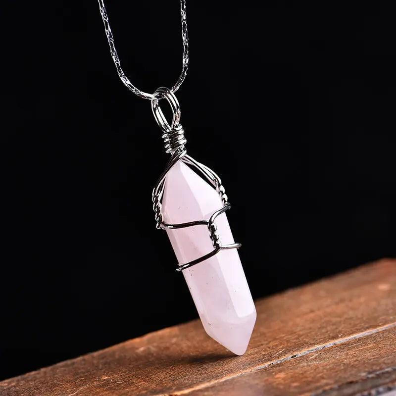 Natural Crystal Point Pendants - Orgone Energy Australia