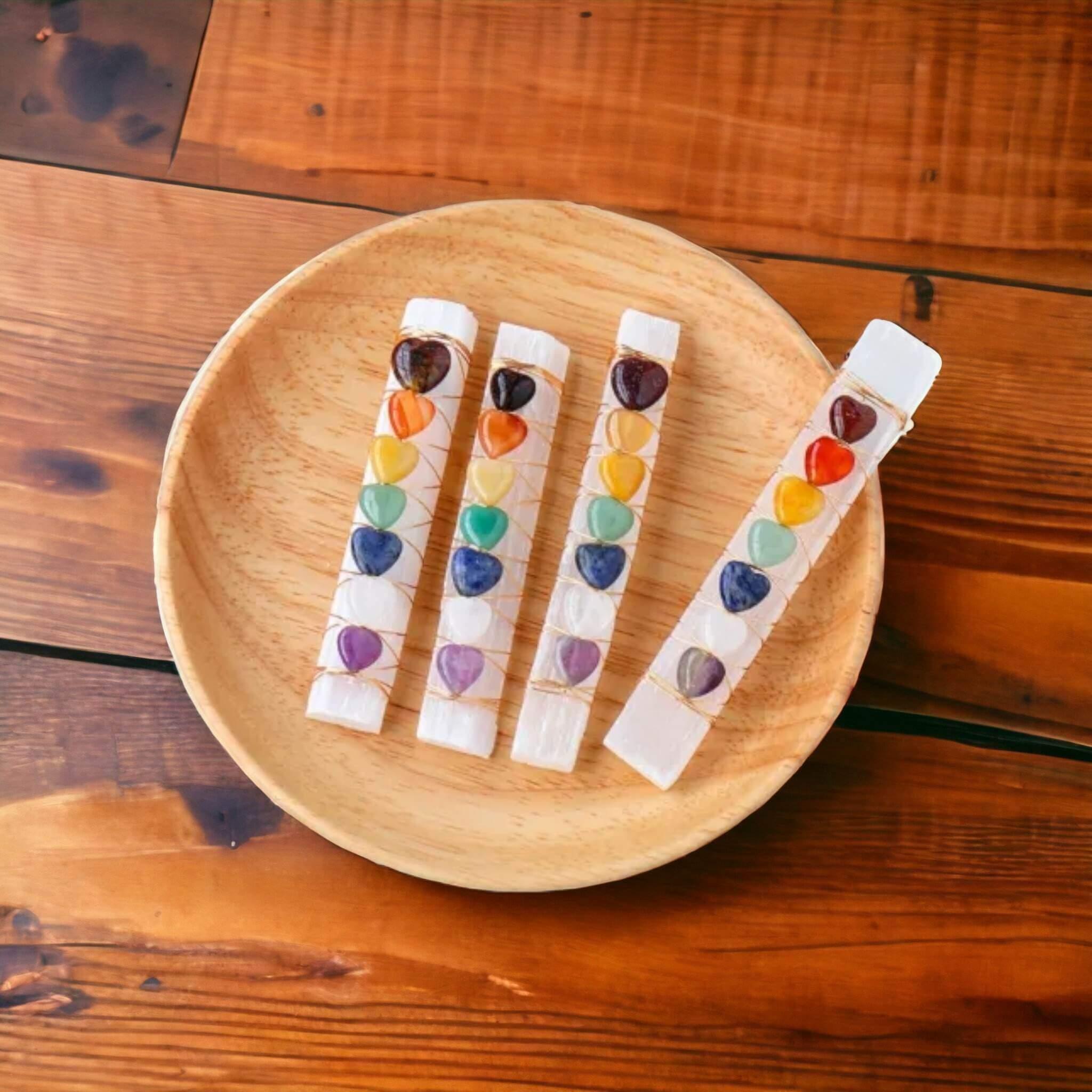 7 Chakra Stone Stick - Orgone Energy Australia